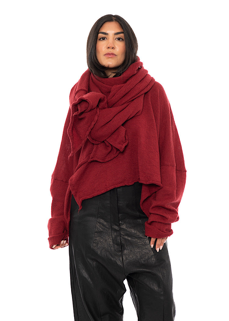BOILED WOOL POCKET SCARF