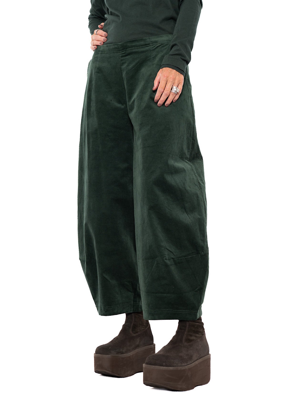 STRETCH-VELVET BALLOON TROUSER