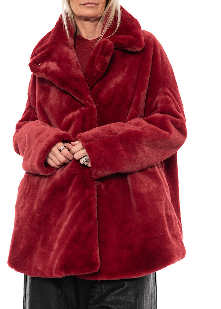 FAUX FUR COCOON JACKET