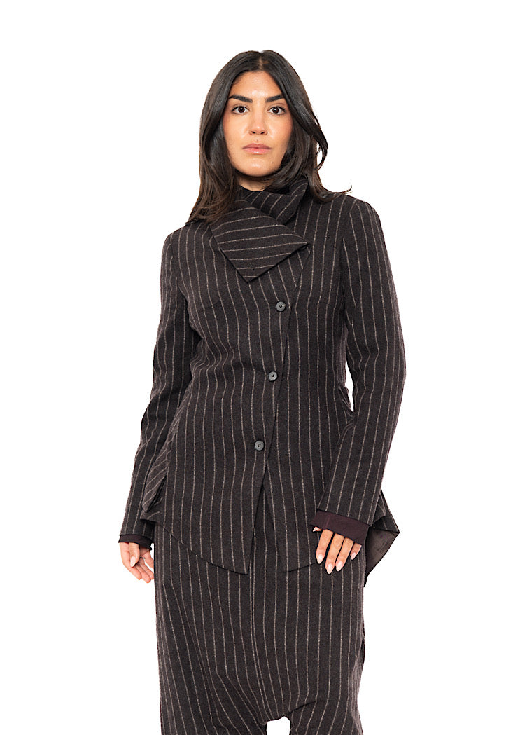 ASYMMETRIC TAILORED WOOL JACKET