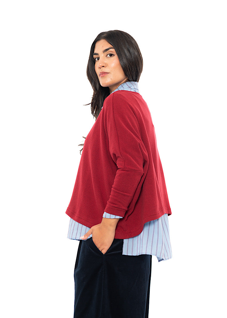 SIGNATURE COTTON-FLEECE KIRA PULLOVER