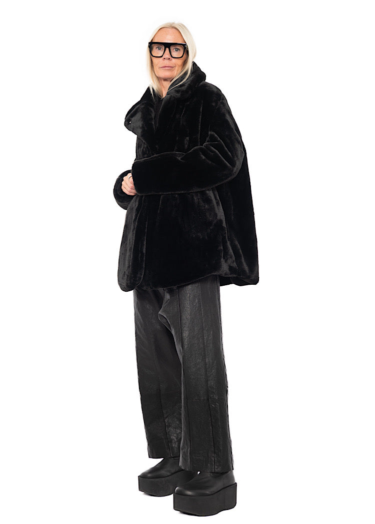 FAUX FUR COCOON JACKET