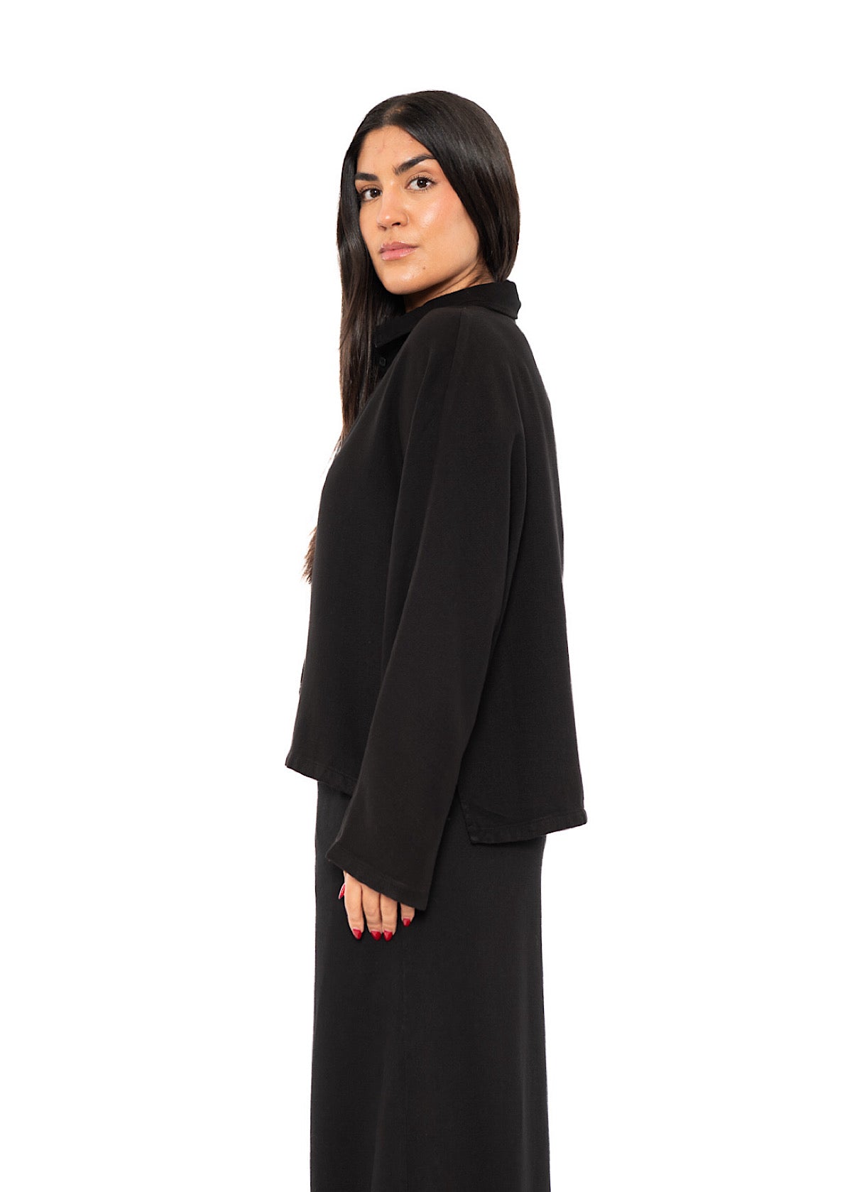 BOXY BATWING SLEEVED BLOUSE