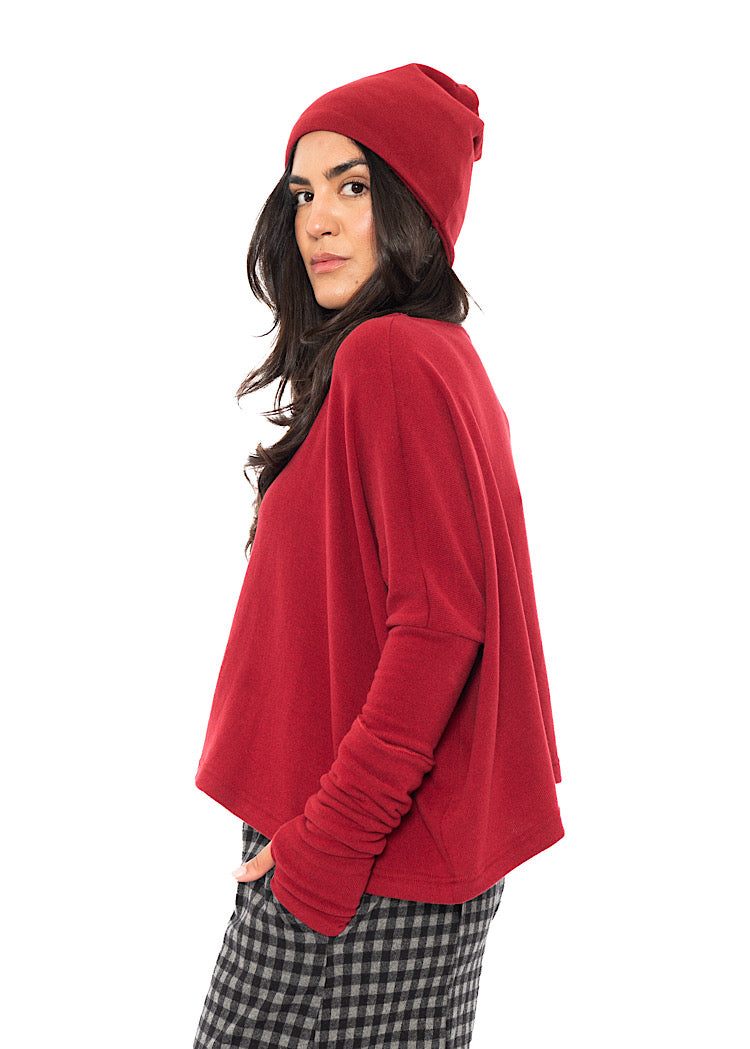 COTTON-FLEECE KAKI HAT