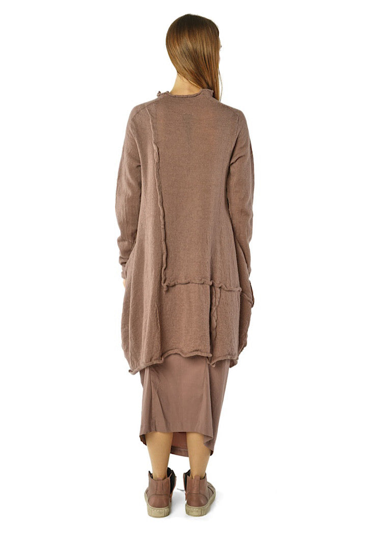 ASYMMETRIC WOOL KNITTED TUNIC