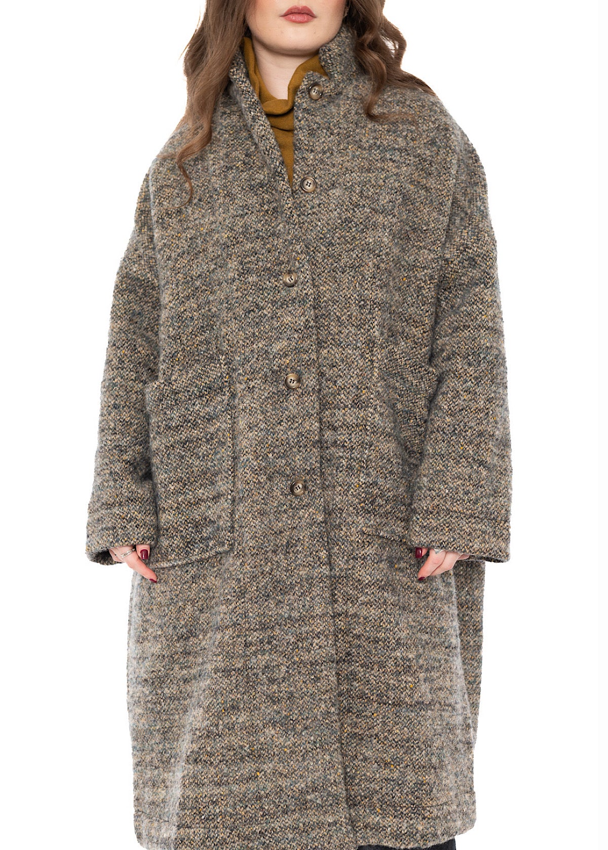 TEXTURED MÉLANGE HANNAH COAT