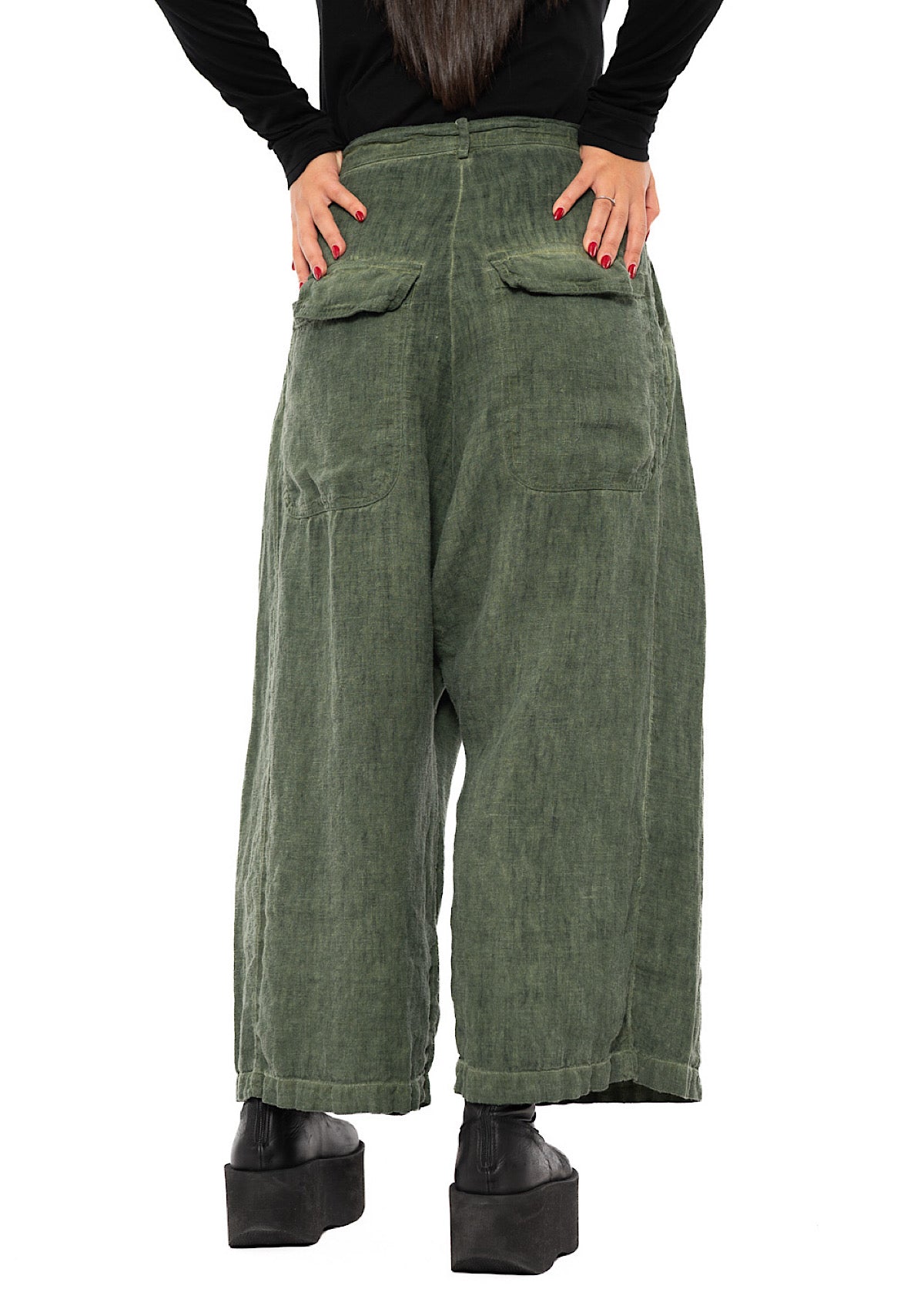 WINTER LINEN WIDE-LEG TROUSER