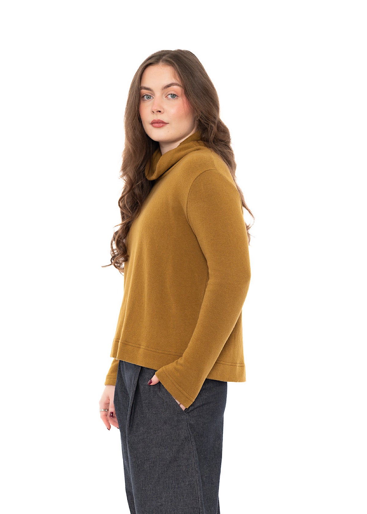 COTTON-FLEECE LYDIA PULLOVER
