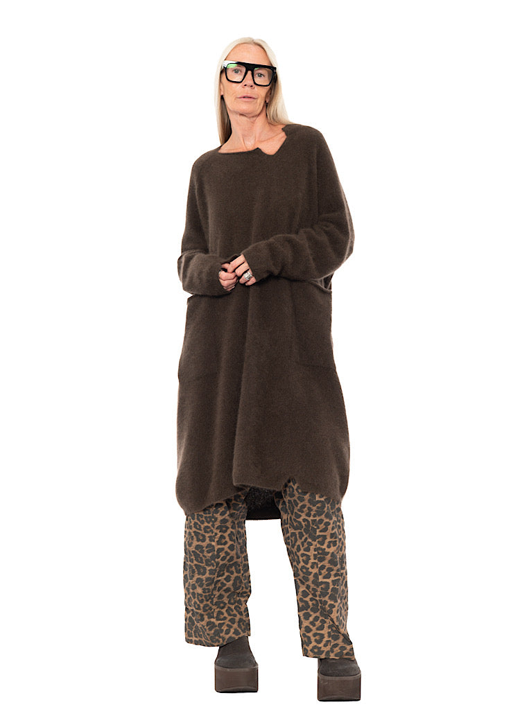 SIGNATURE RACCOON HAIR KNITTED TUNIC