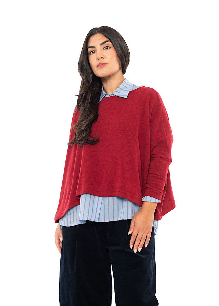 SIGNATURE COTTON-FLEECE KIRA PULLOVER