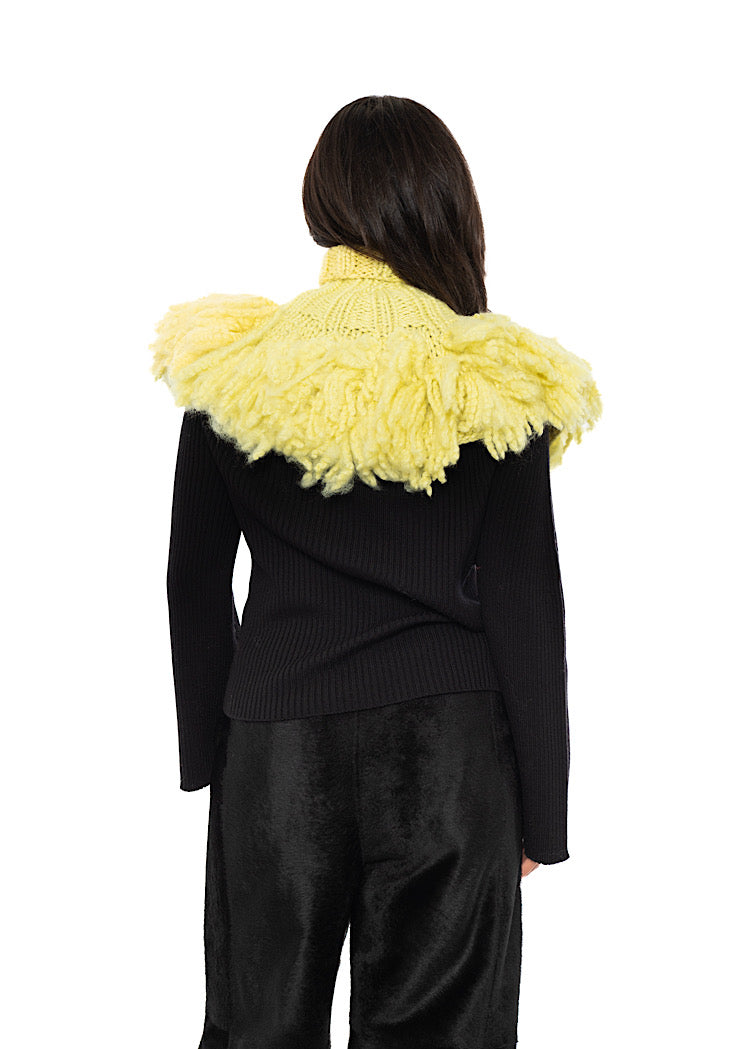 WOOL SILK CASHMERE KNIT COLLAR