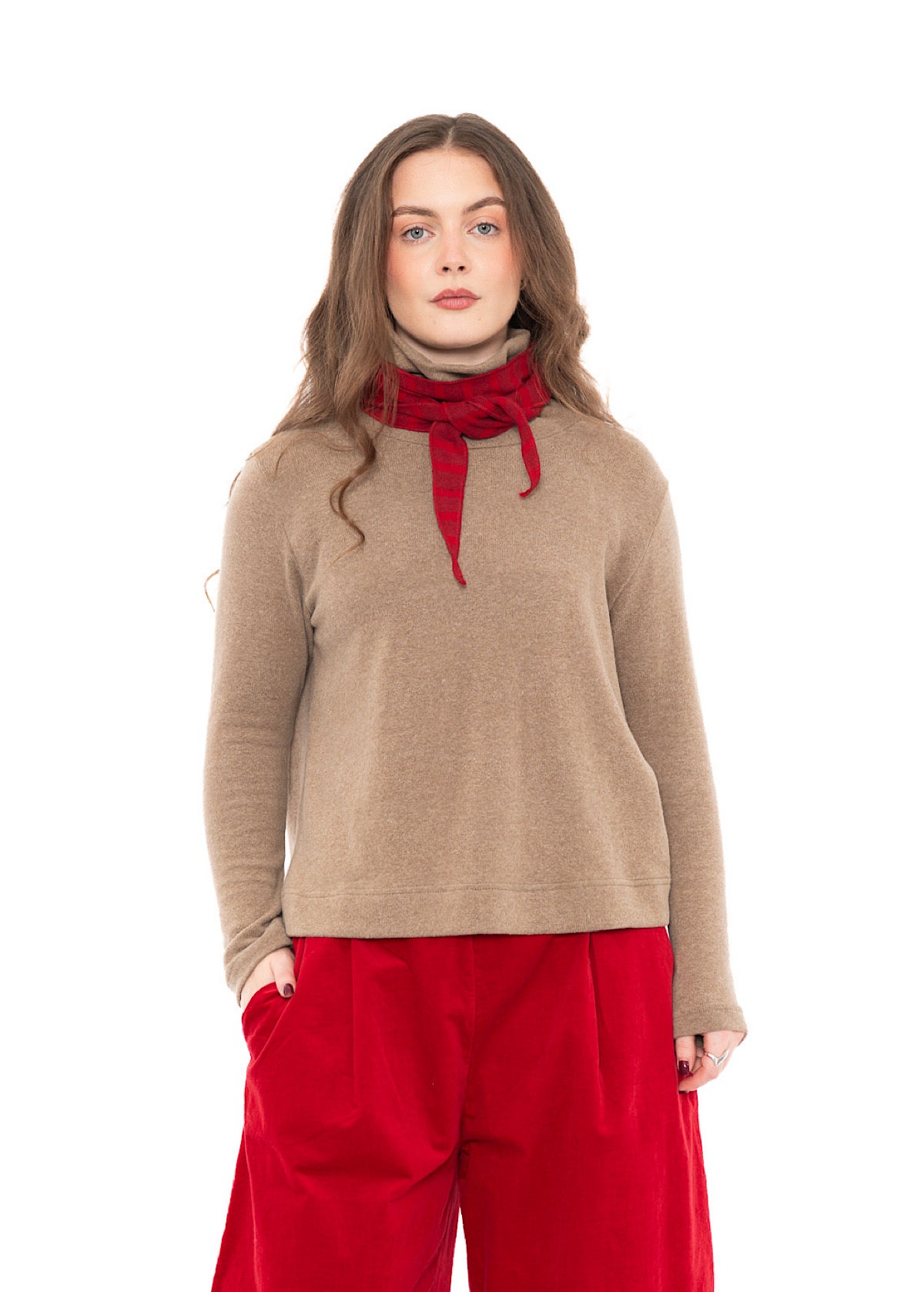 KNITTED ROSE NECKERCHIEF
