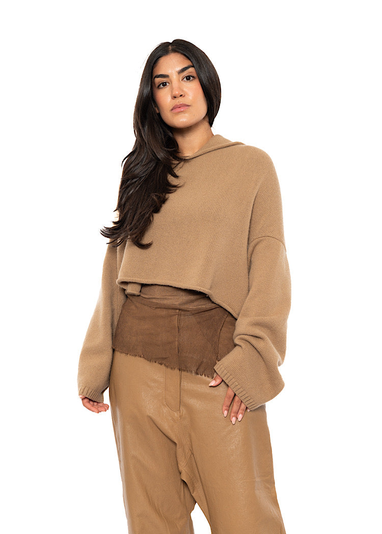 CROPPED MERINO YAK PULLOVER