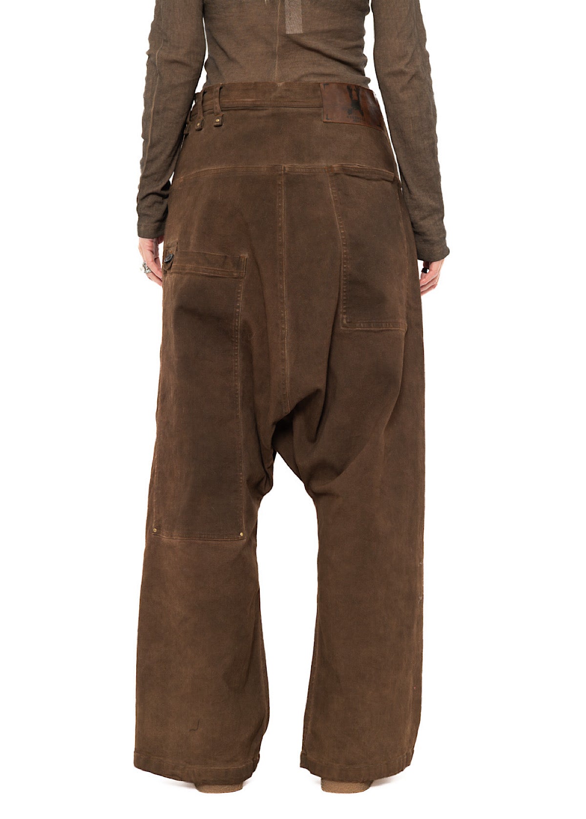 GARMENT-DYED WIDE-LEG DENIM TROUSER