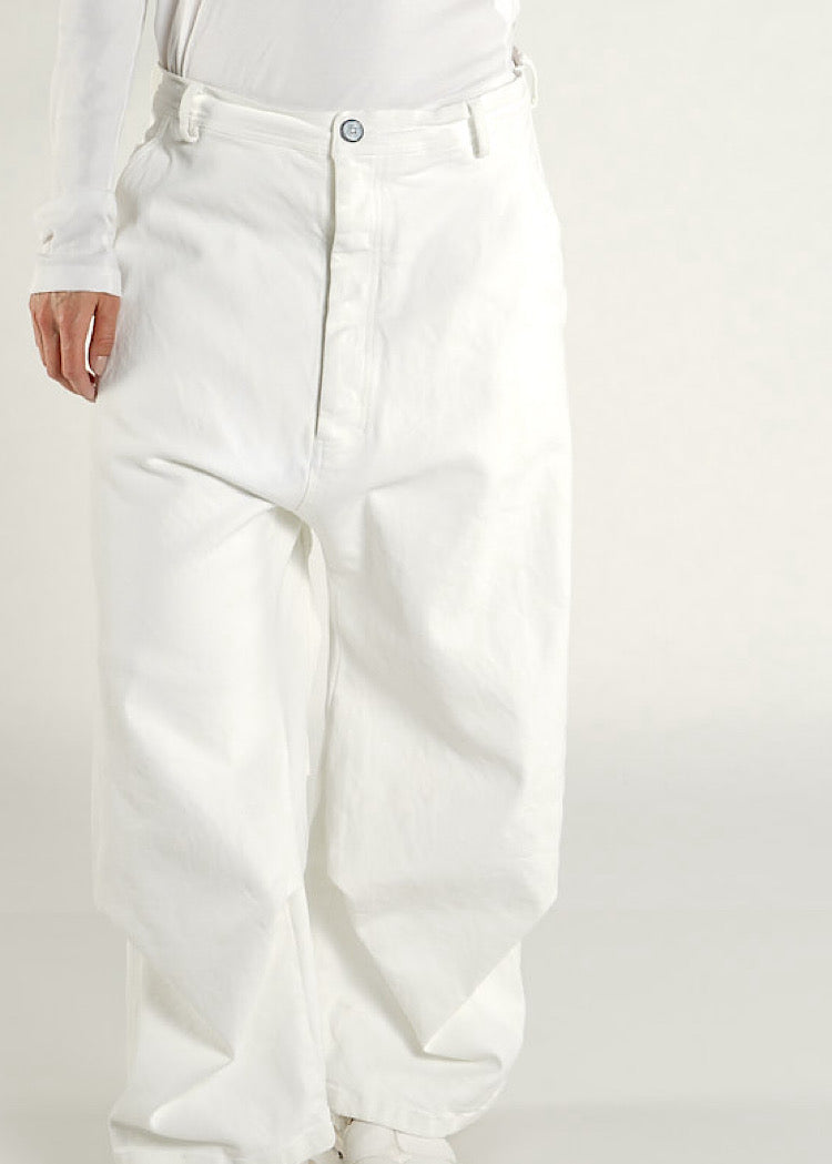 PRE-ORDER RUNDHOLZ MAINLINE TROUSER *PAPER CHALK* (Shown in INDIGO FADED)