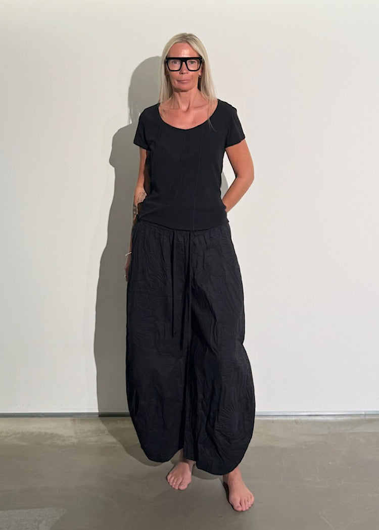 PRE-ORDER RUNDHOLZ BLACK LABEL TROUSER *OFF WHITE POPLIN PRINT* (Shown in BLACK POPLIN PRINT)