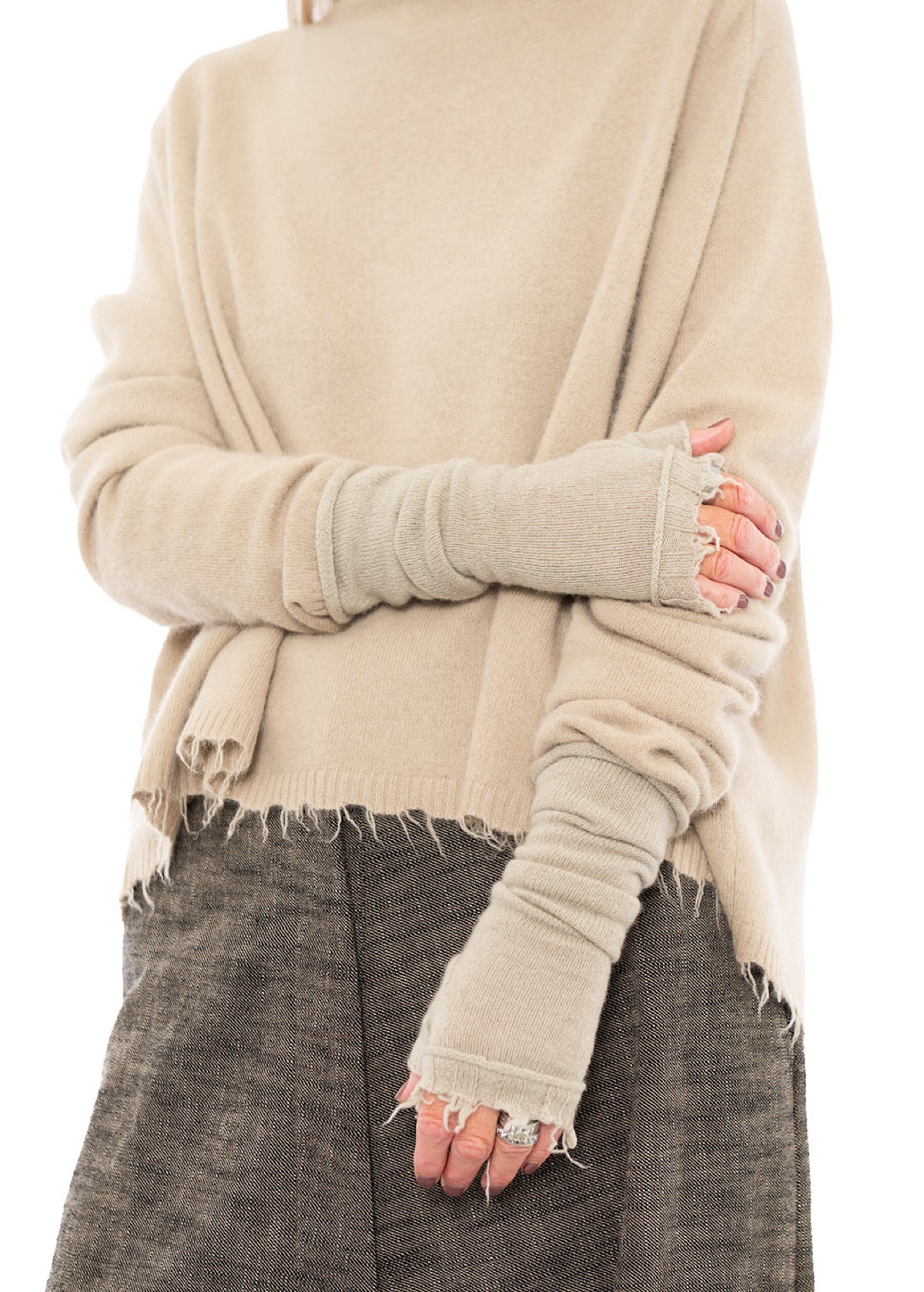 SIGNATURE CASHMERE FINGERLESS CUFF