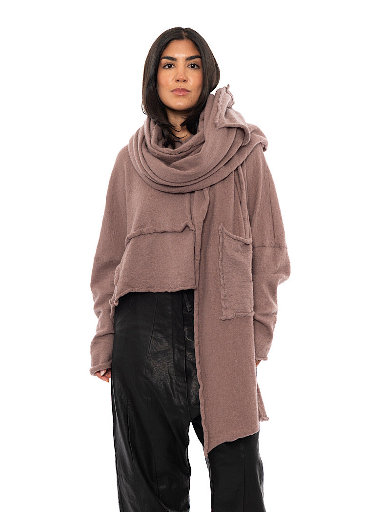 BOILED WOOL POCKET SCARF