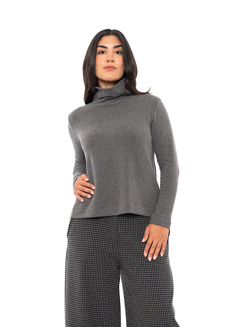 COTTON-FLEECE LYDIA PULLOVER