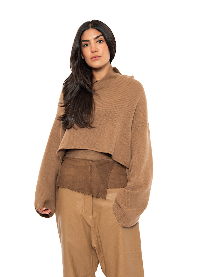 CROPPED MERINO YAK PULLOVER