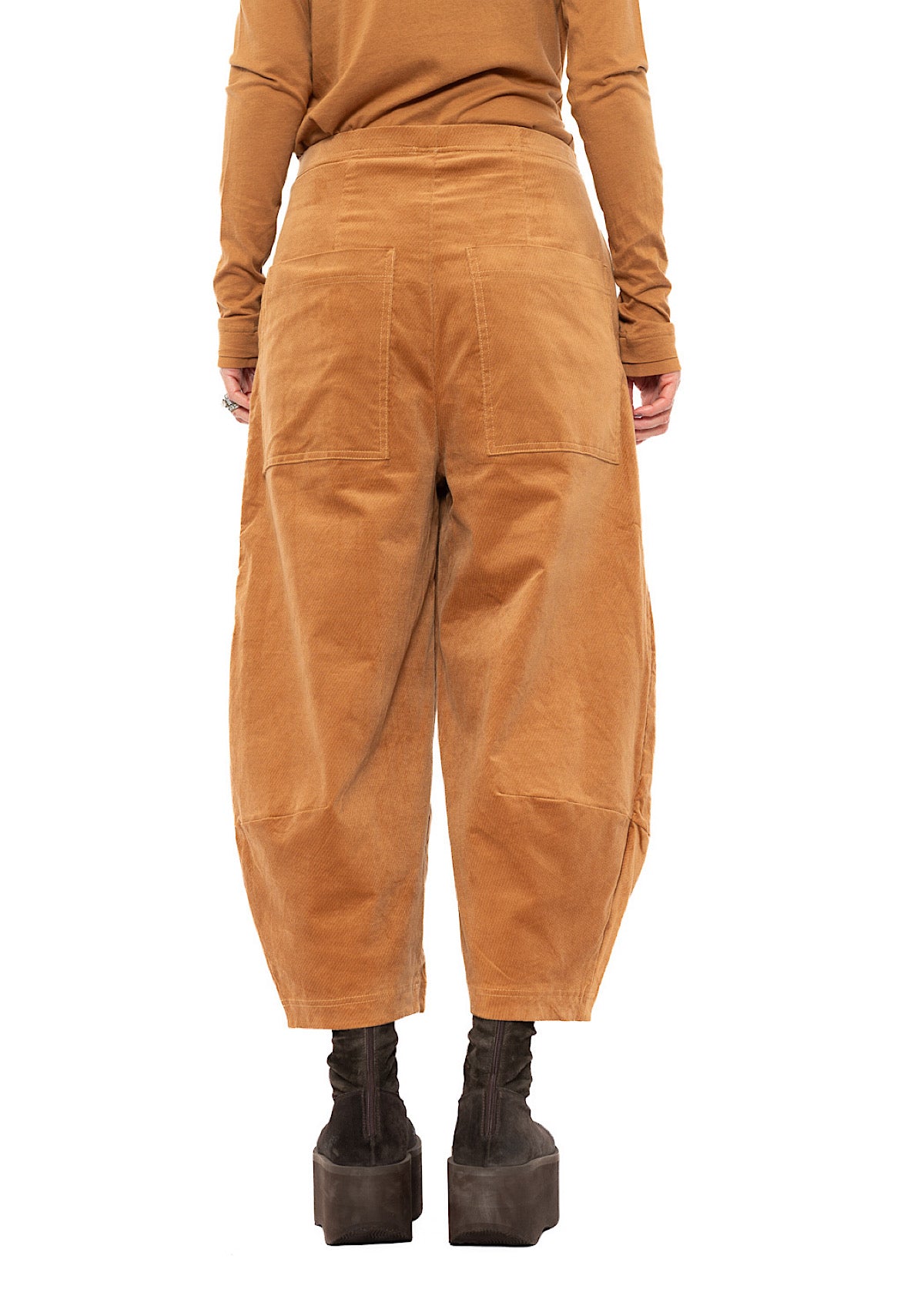 STRETCH-VELVET BALLOON TROUSER
