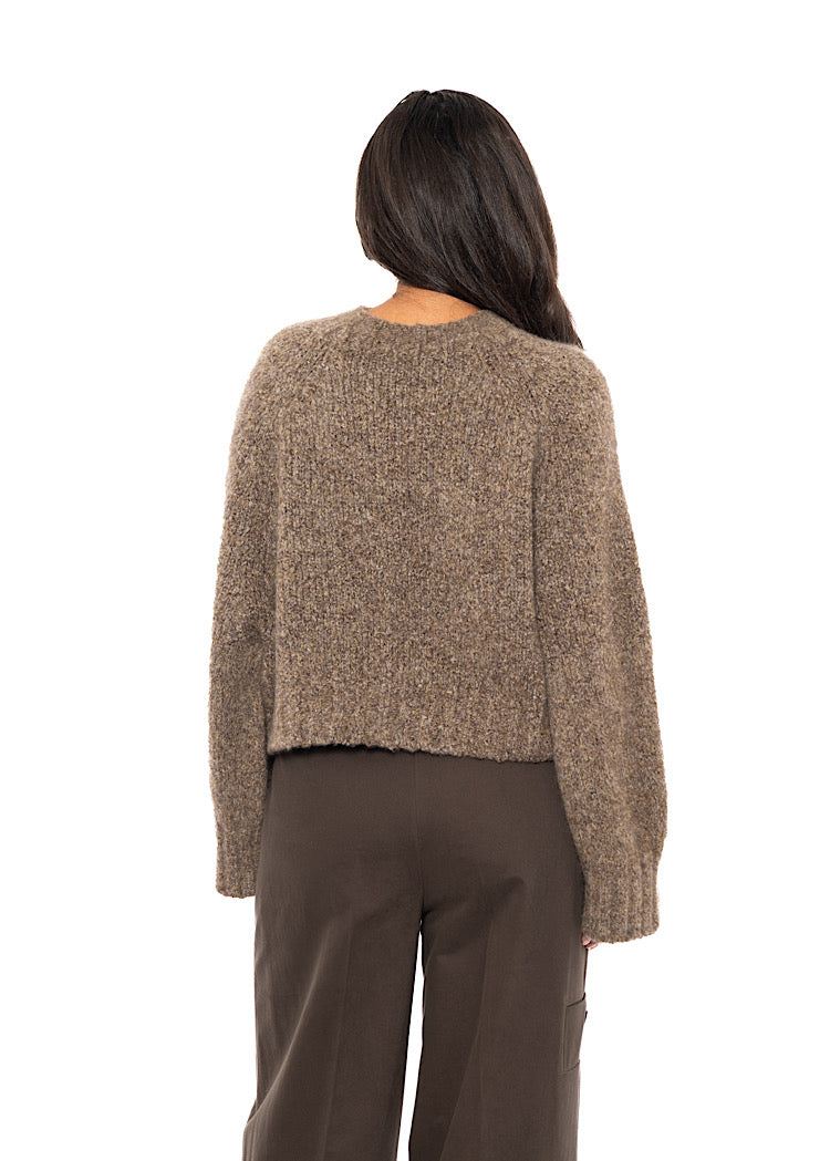 CASHMERE SILK CROPPED LENGTH PULLOVER