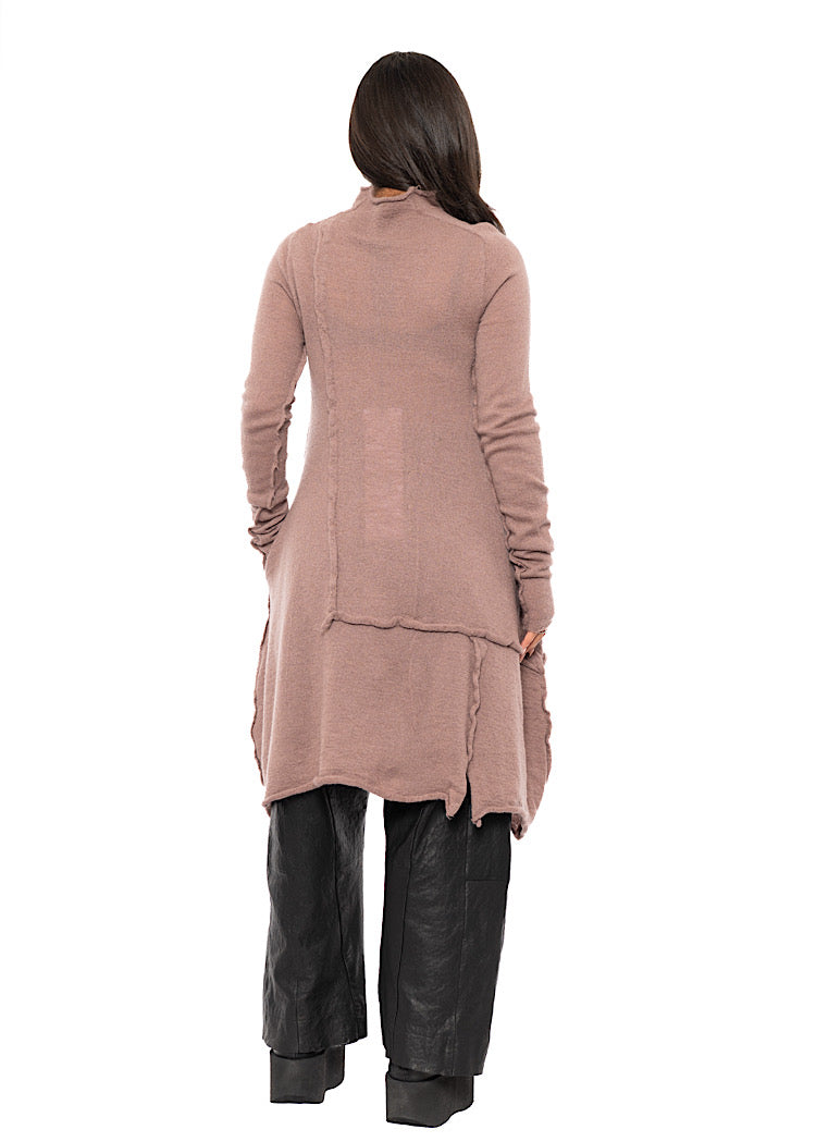 ASYMMETRIC WOOL KNITTED TUNIC