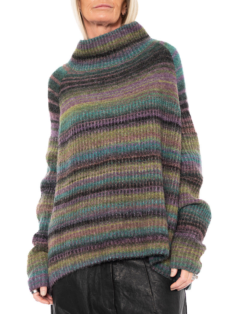 MULTICOLOUR STRIPE KNITTED PULLOVER