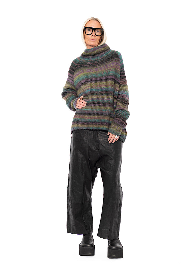 MULTICOLOUR STRIPE KNITTED PULLOVER