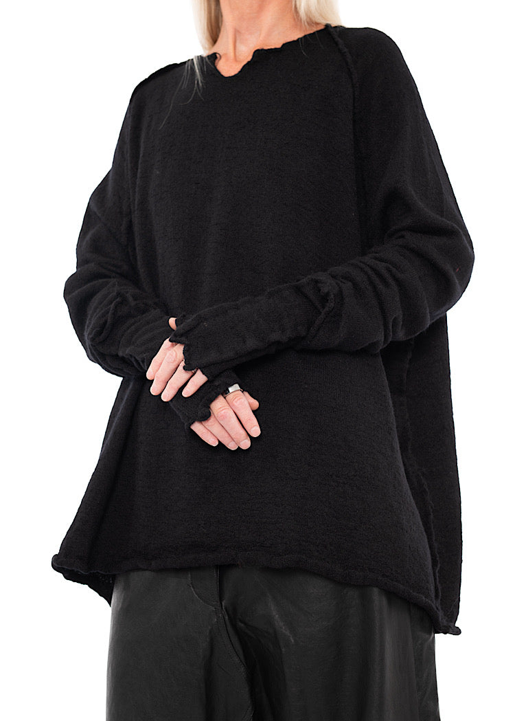 BOILED WOOL FINGERLESS CUFF