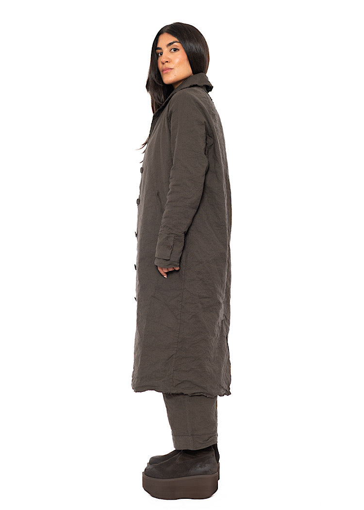 SIGNATURE CRINKLE LONGLINE COAT