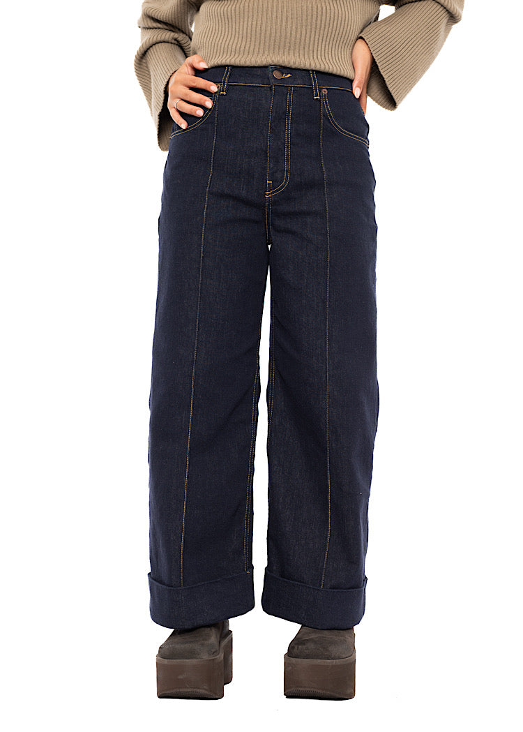 WIDE-LEG DENIM TROUSER