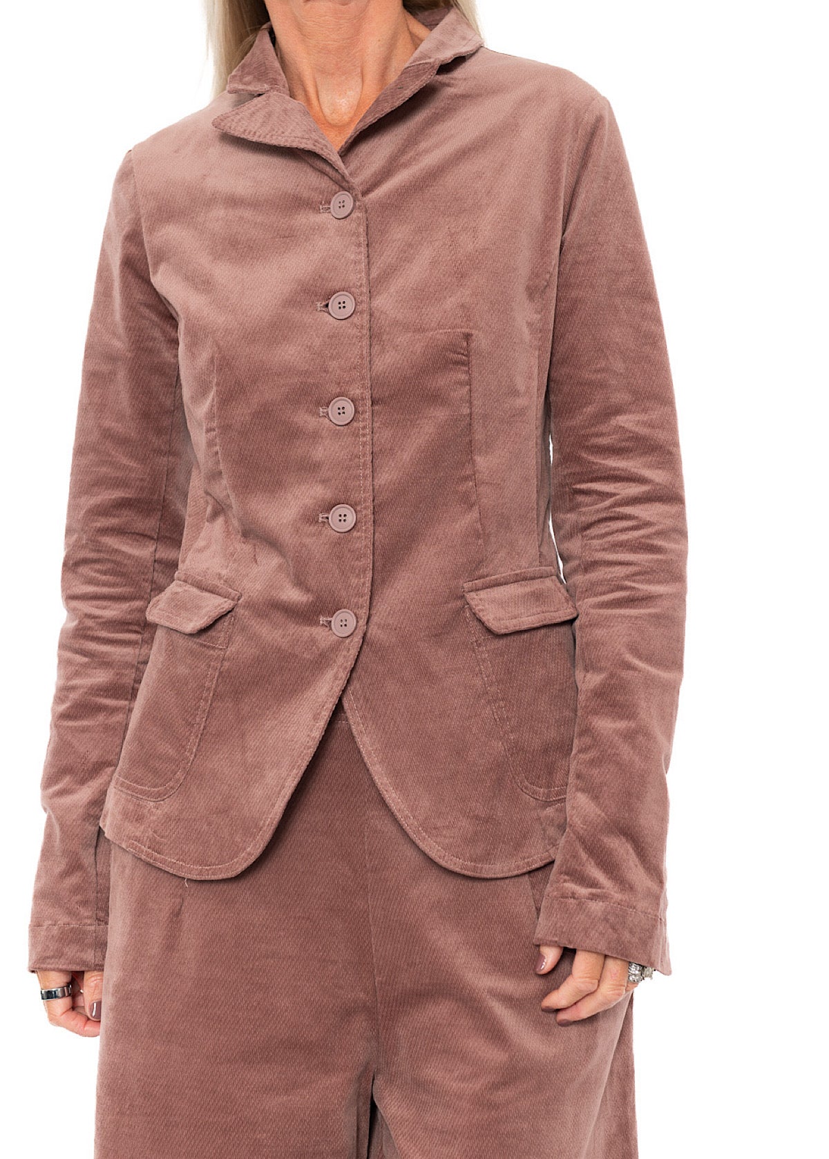 TAILORED STRETCH-VELVET JACKET