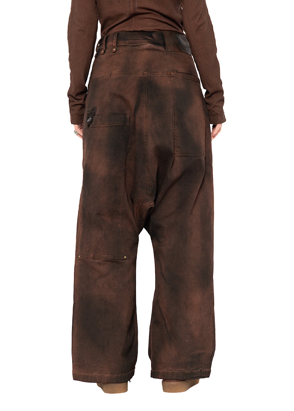GARMENT-DYED WIDE-LEG DENIM TROUSER