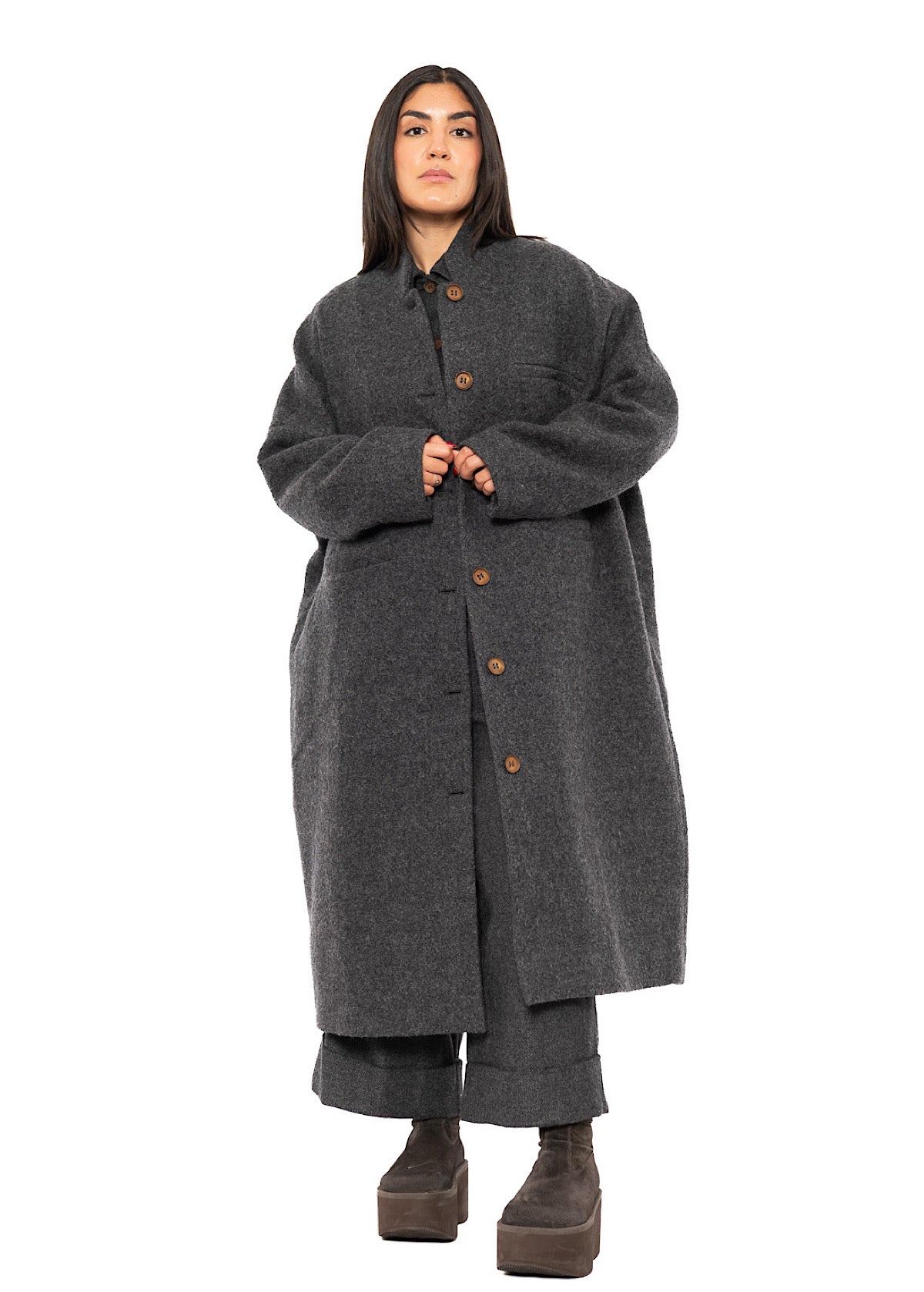 OVERSIZED VIRGIN WOOL ISA COAT
