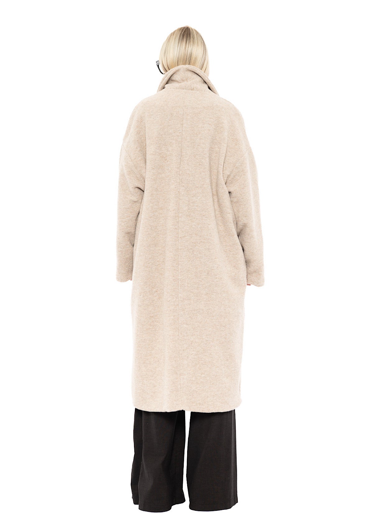 WOOL-BLEND COAT WITH SCARF