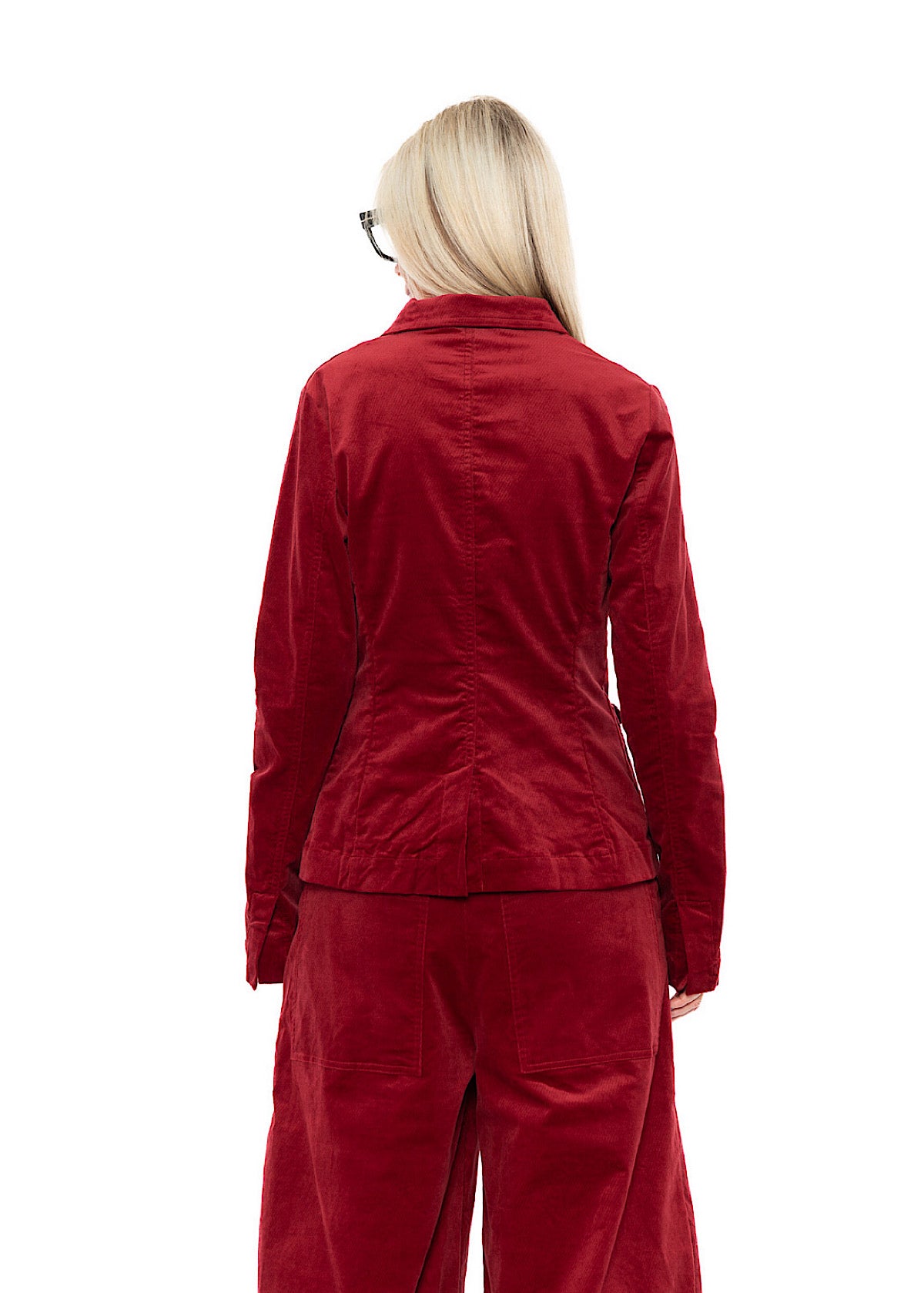 TAILORED STRETCH-VELVET JACKET