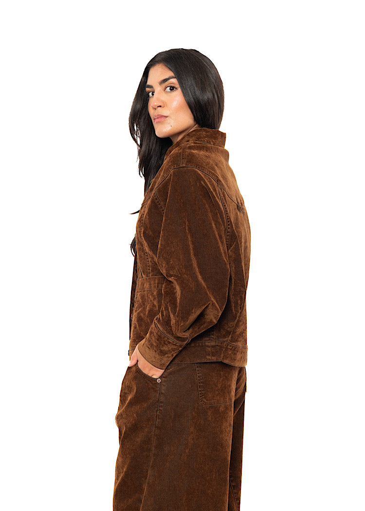 RELAXED VELVET-EFFECT JACKET