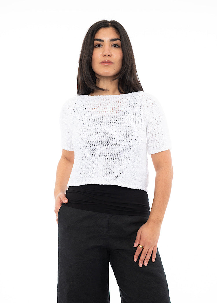 SARAH PACINI CROPPED PULLOVER