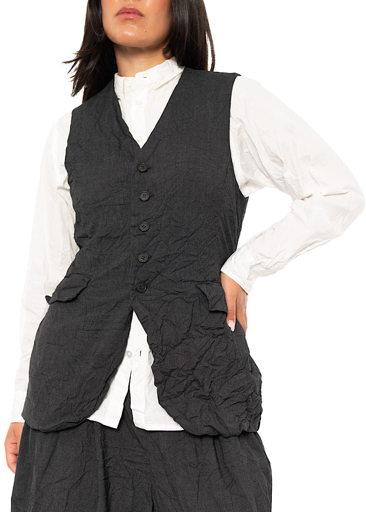CRINKLE TAILORED WAISTCOAT