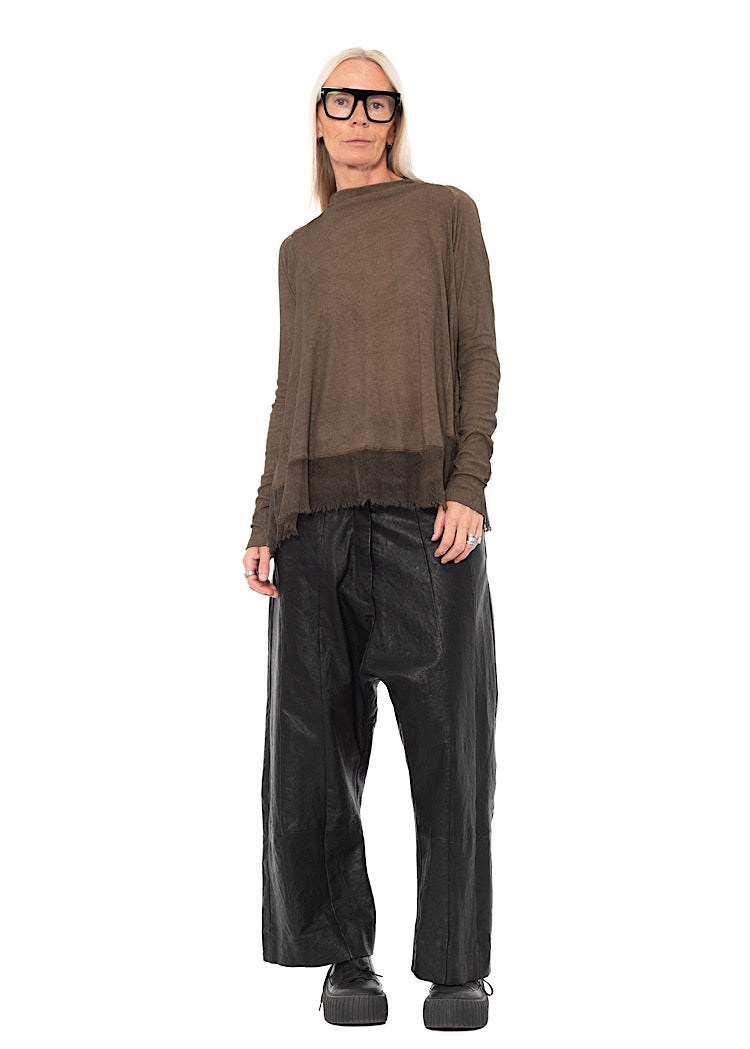 RELAXED NETTED HEM T-SHIRT