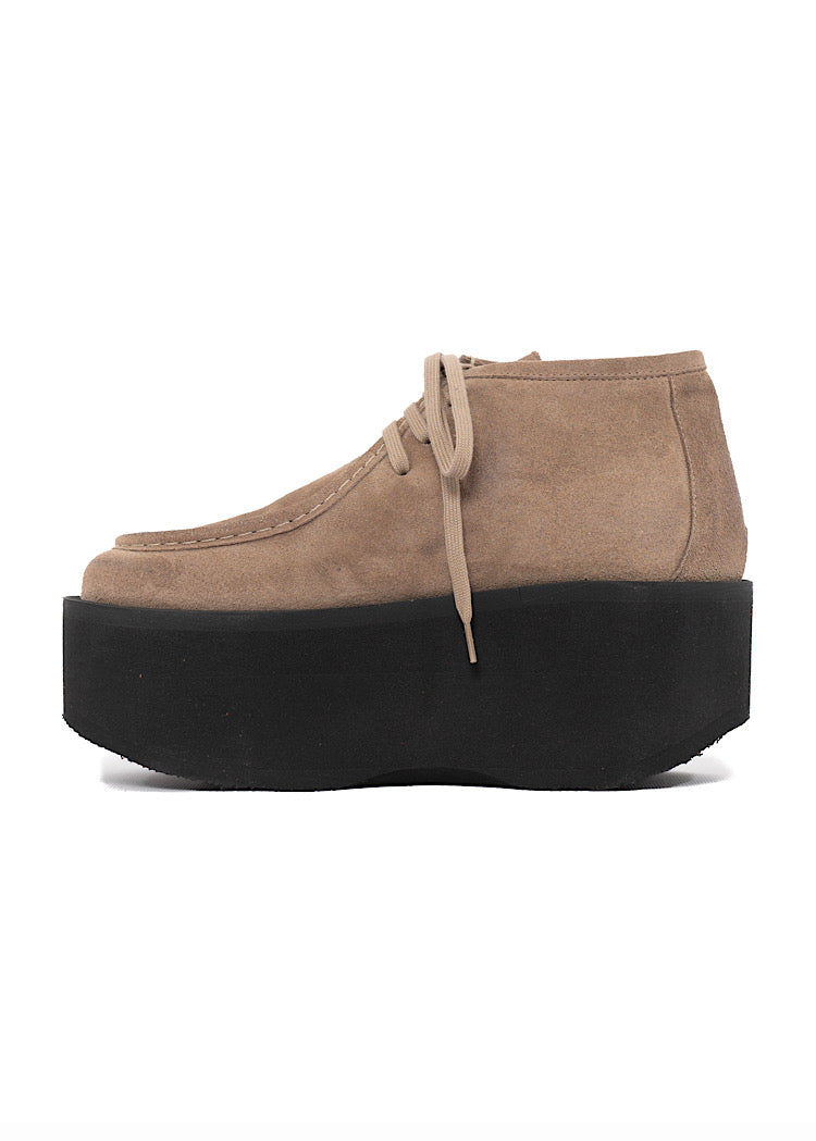 LACE UP SUEDE PLATFORM SHOE