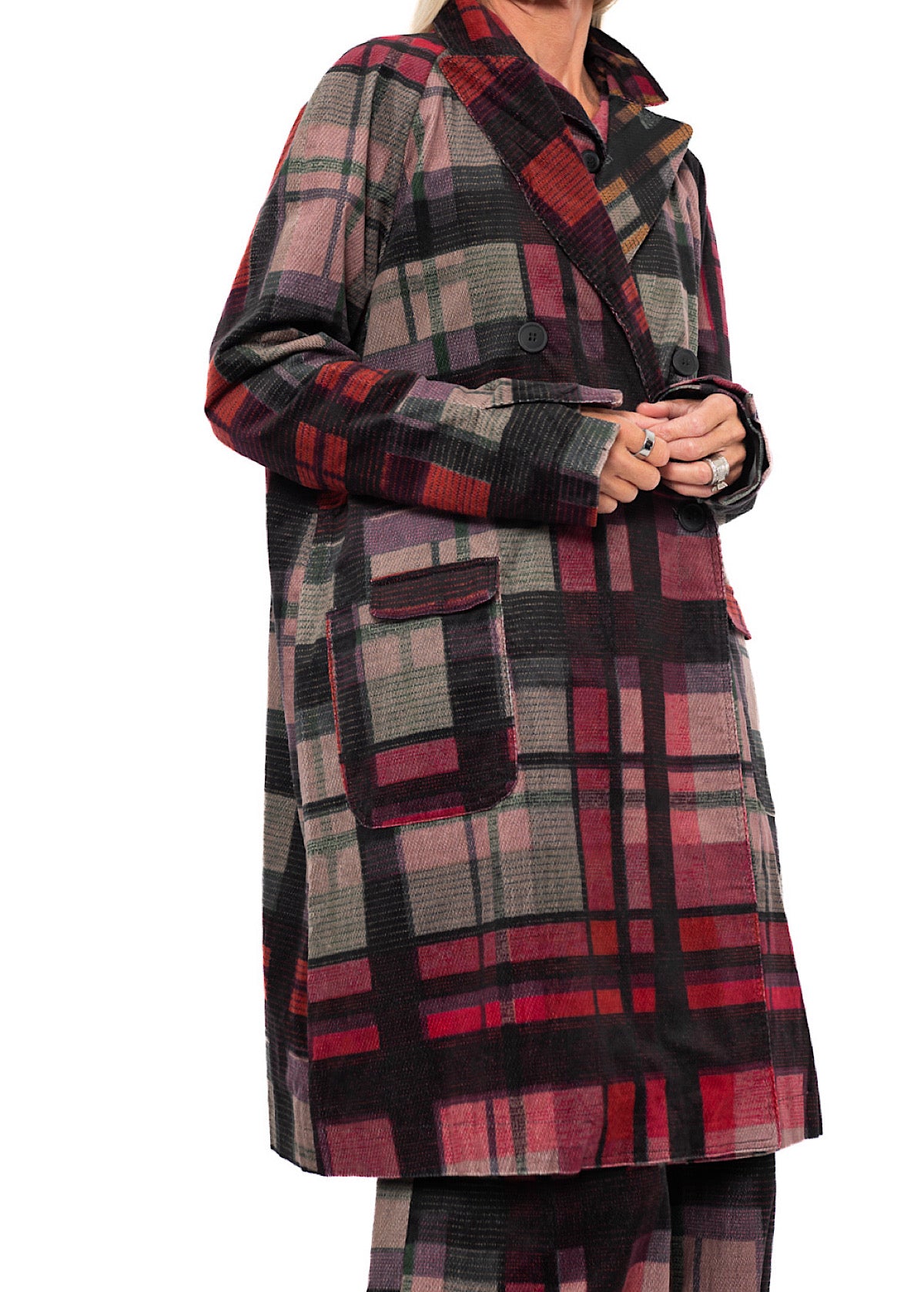HERITAGE CHECK DOUBLE-BREASTED COAT