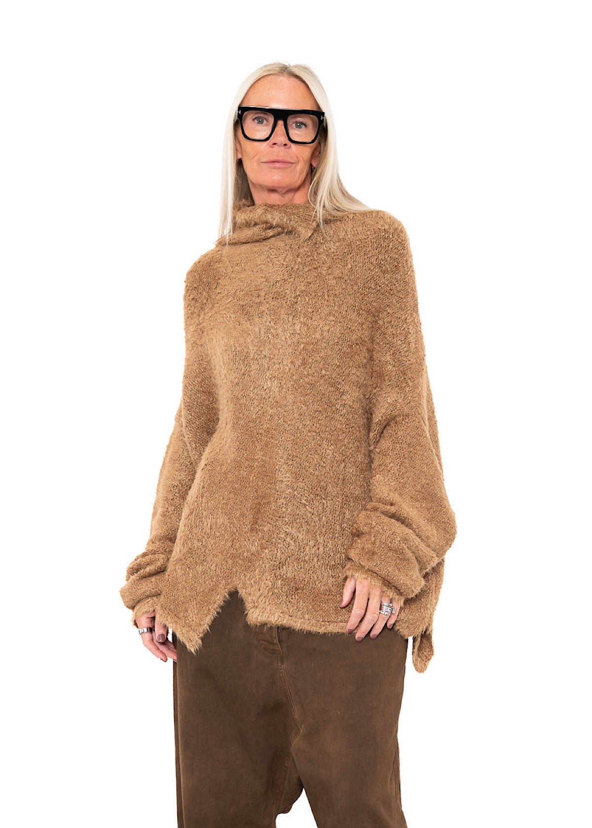 RELAXED SILK KNIT PULLOVER