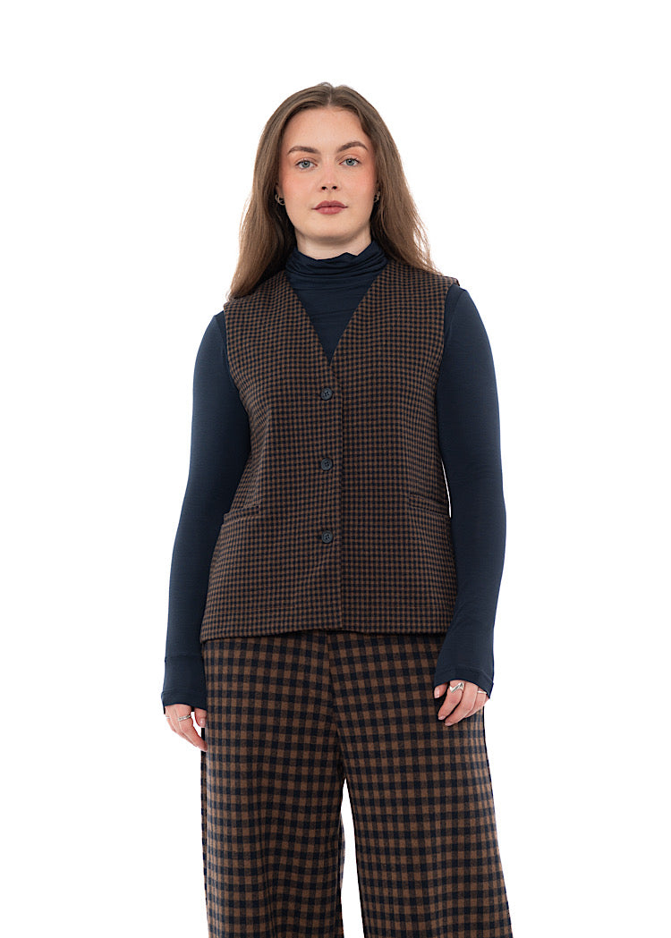 MICRO-CHECK GENNY WAISTCOAT