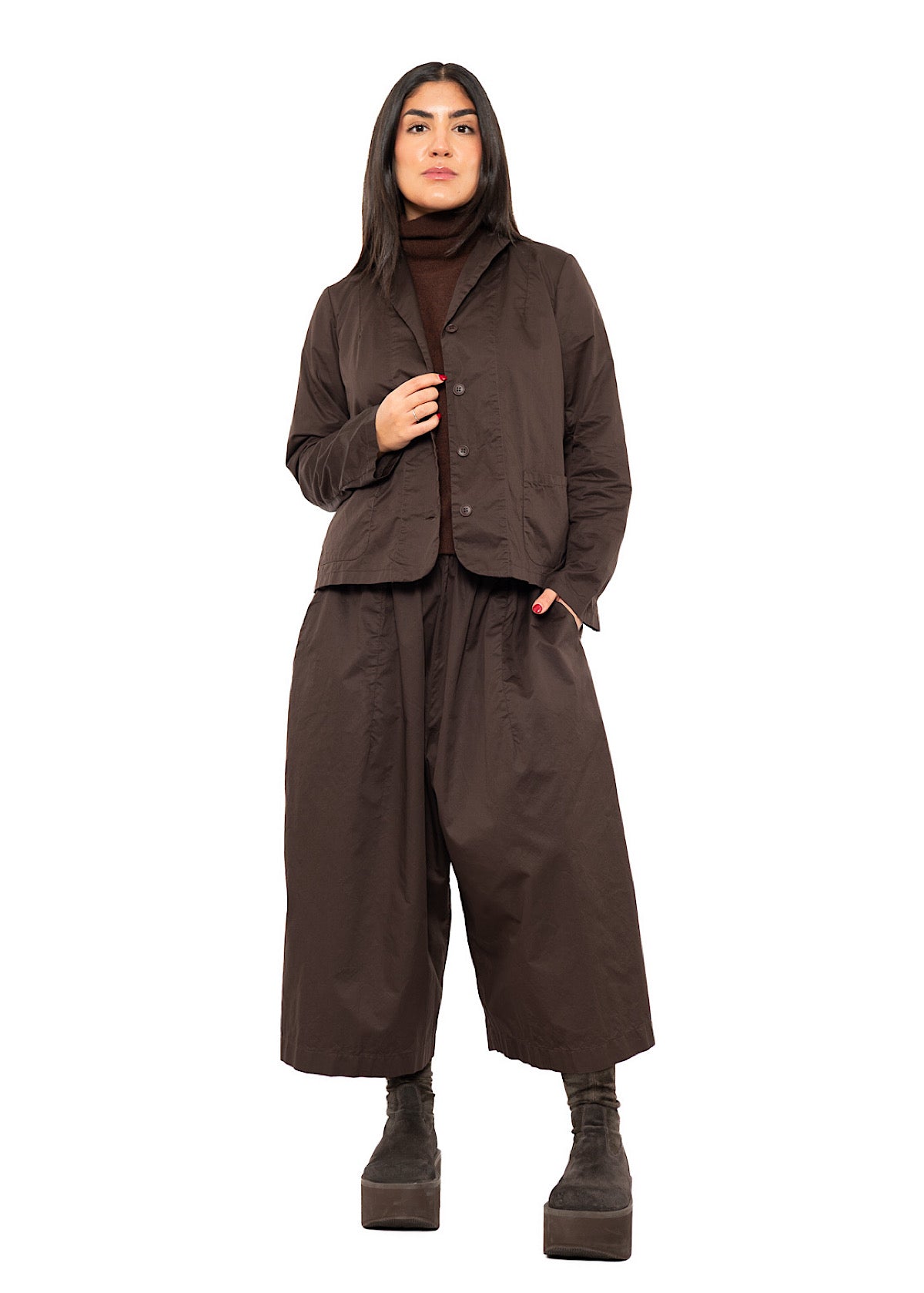 CROPPED WIDE LEG TROUSER