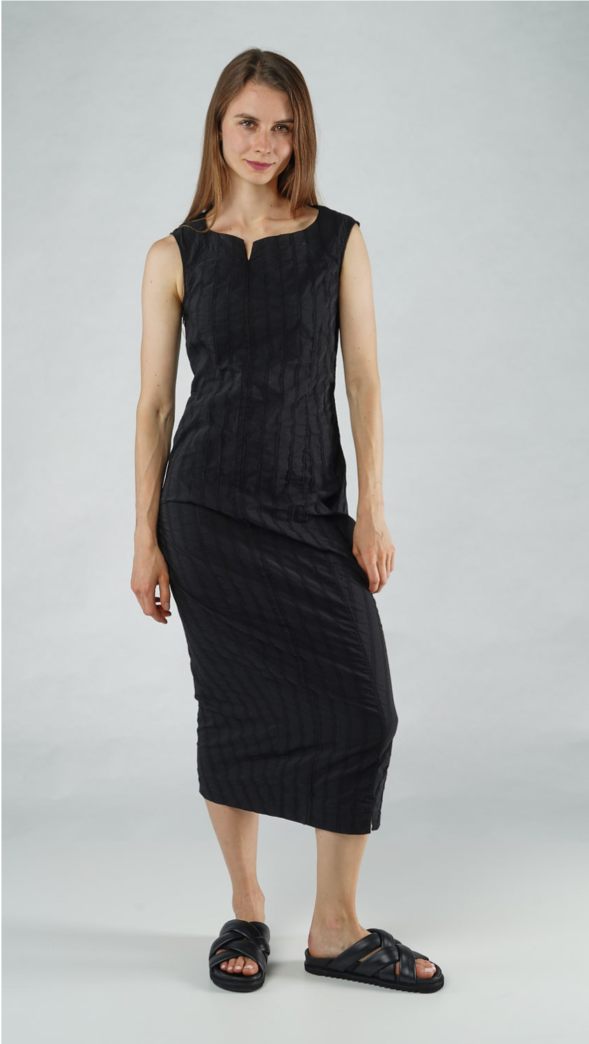 PRE-ORDER RUNDHOLZ BLACK LABEL DRESS *OFF WHITE* (Shown in BLACK)