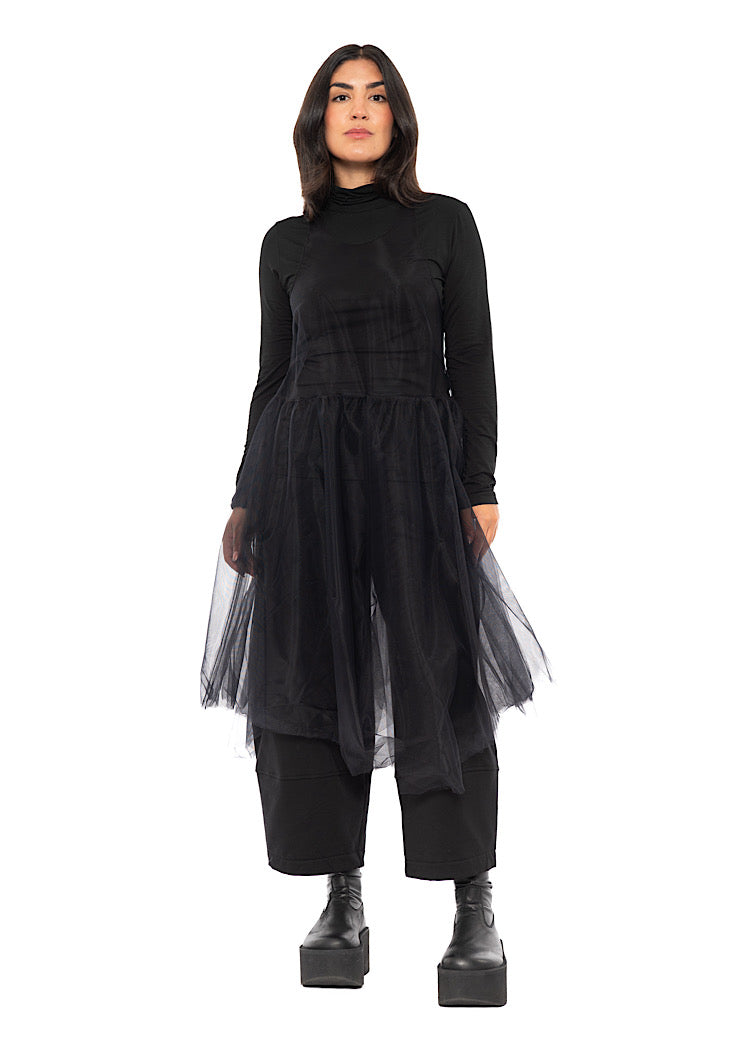 MESH OVERLAY DRESS