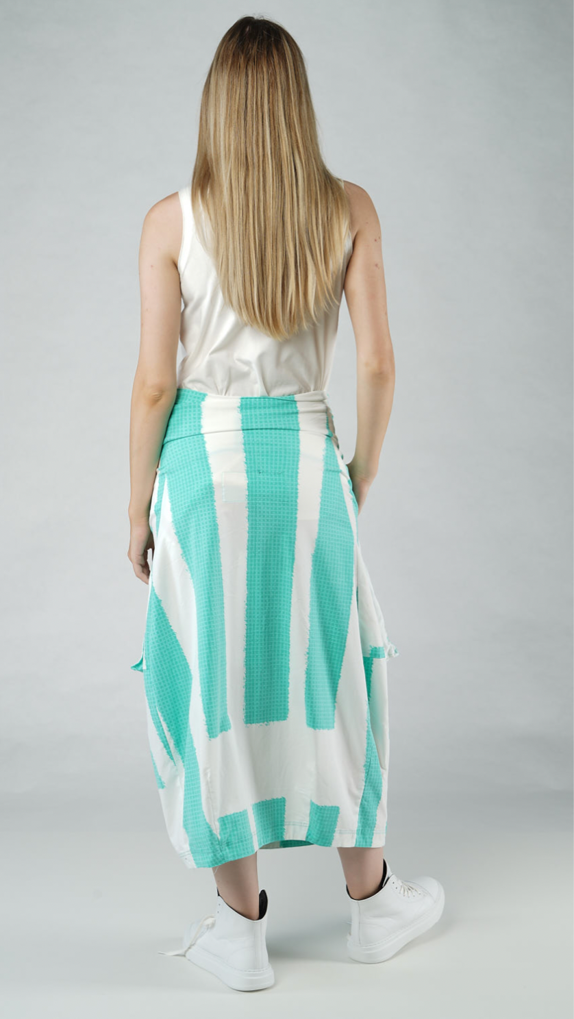 PRE-ORDER RUNDHOLZ BLACK LABEL SKIRT *BLACK PRINT* (Shown in AQUA PRINT)