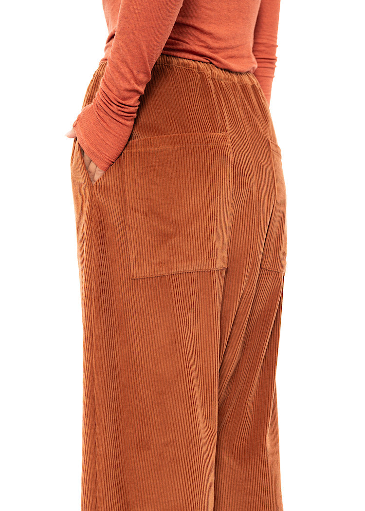 DROP CROTCH STRETCH CORD VELVET TROUSER